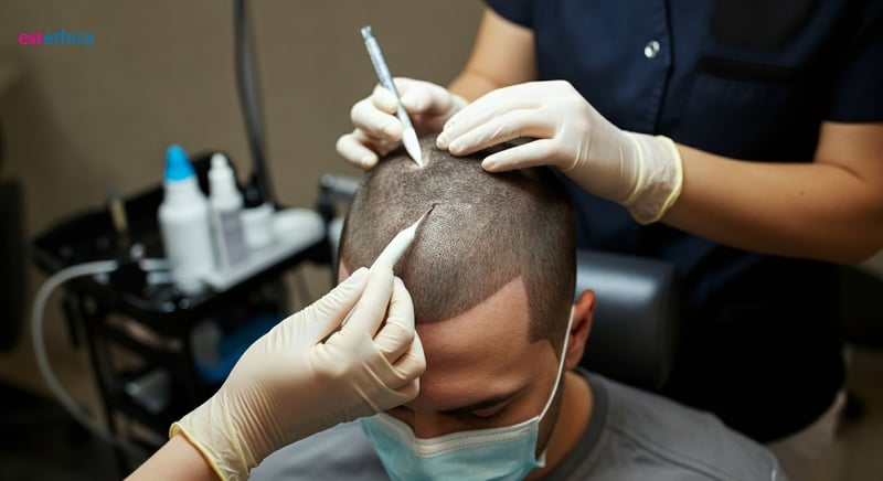 FUE oder DHI Haartransplantation Methode