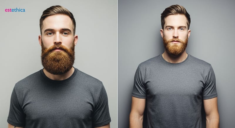 Greffe de barbe avant après : résultats impressionnants