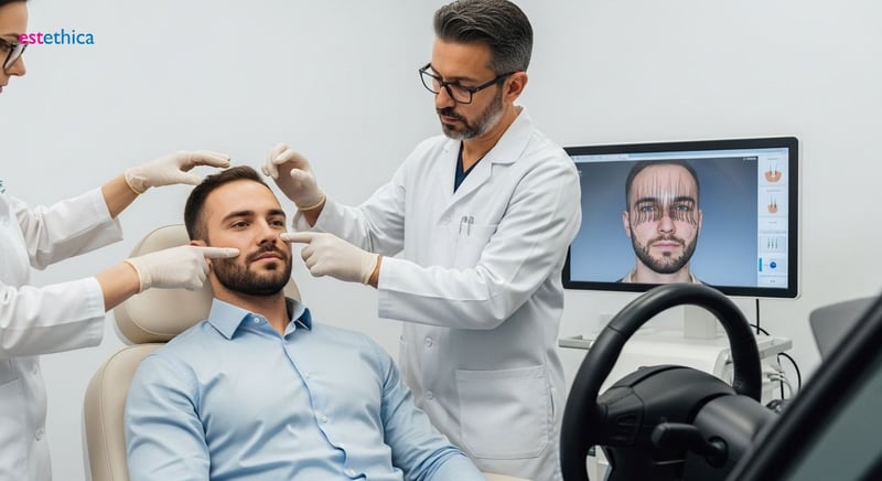 Greffe barbe avant apres