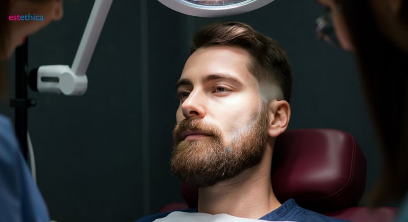 Greffe de barbe FUE sans cicatrice