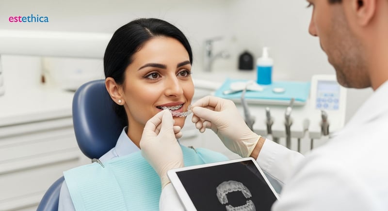 Behandlung mit fester Zahnspange für Erwachsene