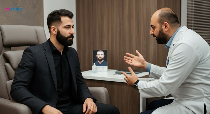 Implante de barba para barba escasa