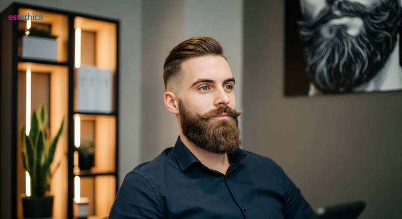 Injerto de barba para barba irregular