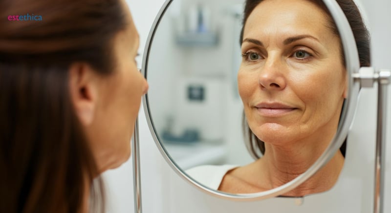 Non-surgical face lift for aging skin