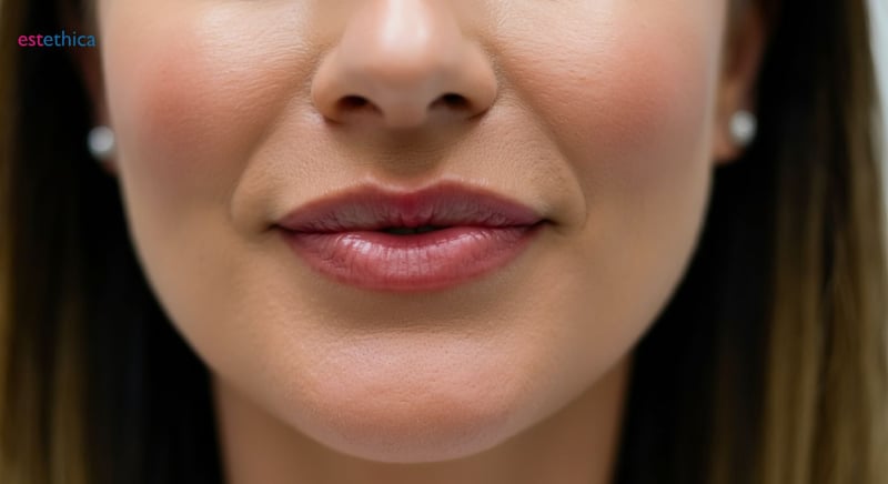 Lip filler before and after transformation