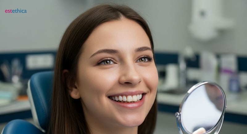 Teeth before and after bonding results