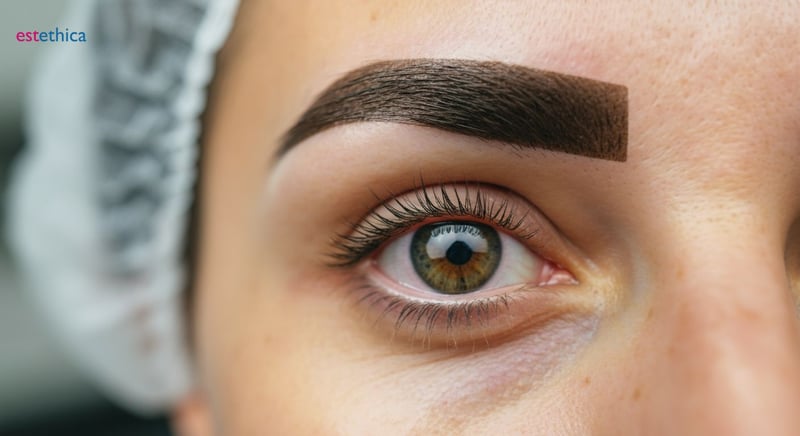 Image de greffe de sourcils, douleur minimale