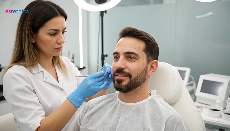 Résultats Greffe de Barbe Avant Après : Transformation Visible