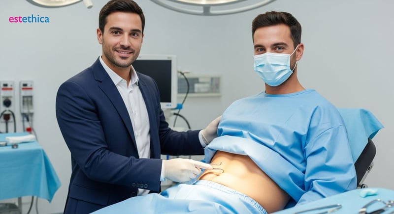 Résultats abdominoplastie homme définition musculaire : Avant/Après