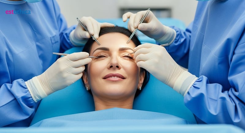 Correction poches sous les yeux et paupières tombantes