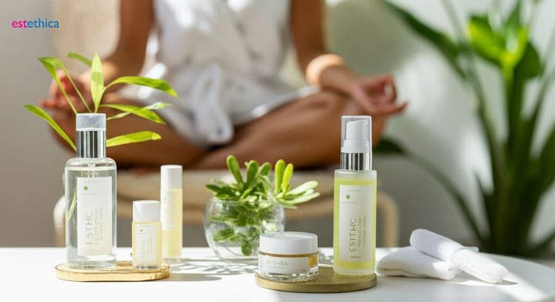 Routine de soins de la peau bio réussie