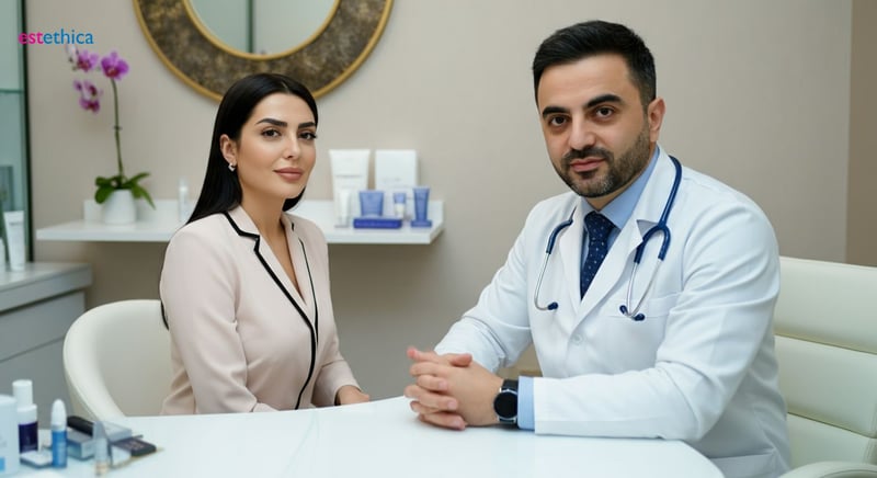 Lip augmentation procedure with filler syringe
