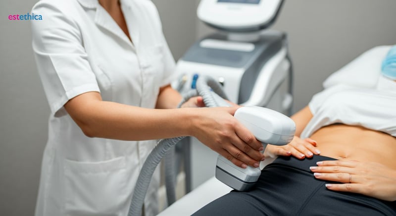 Non-invasive body sculpting treatment session