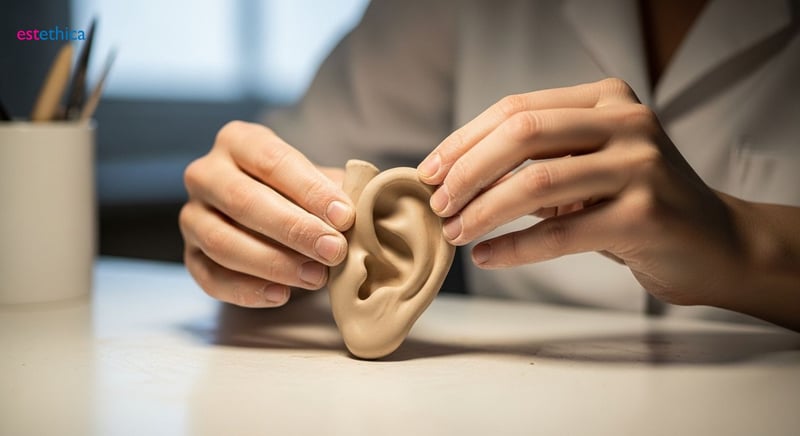 Otoplasty procedure for correcting protruding ears and asymmetry