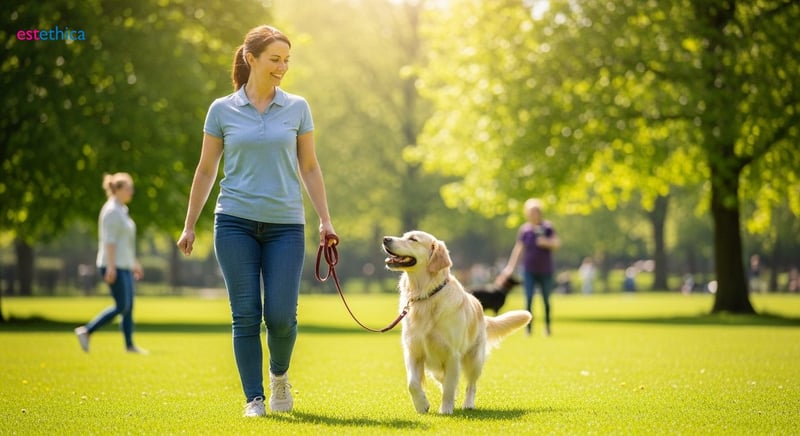 Dog training with positive reinforcement