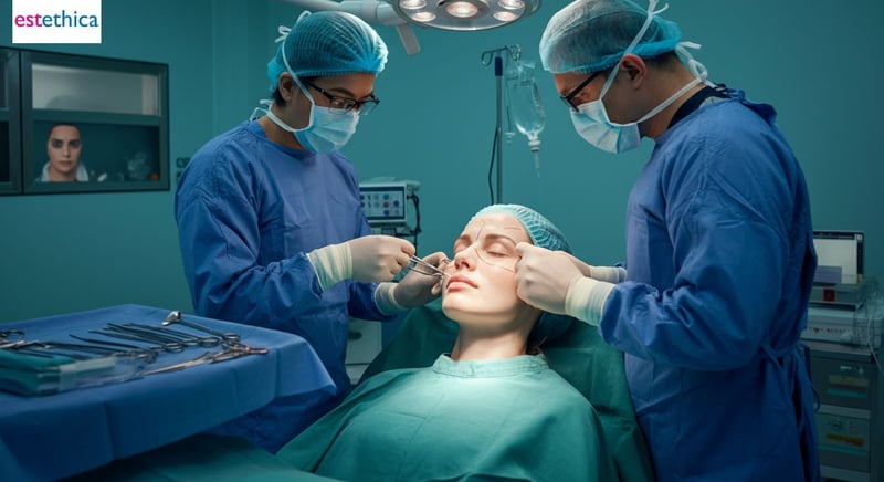 Préparation pour chirurgie du nez réussie