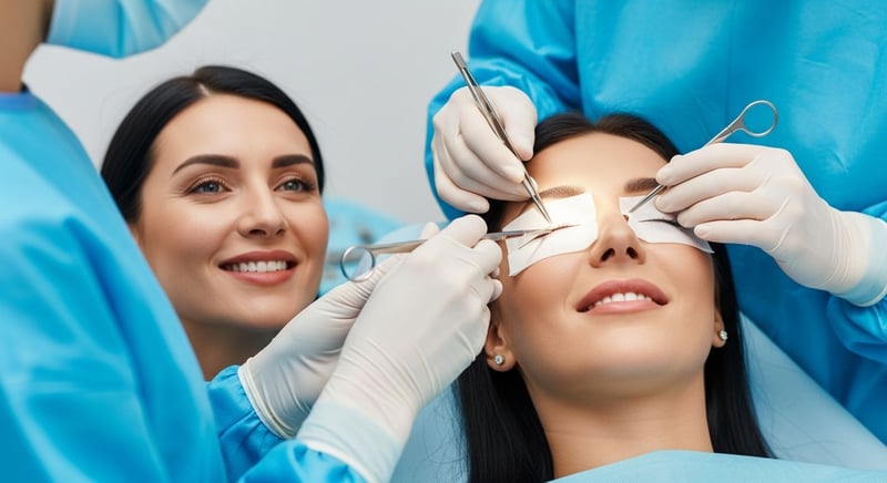 Eliminare pungi sub ochi și lifting pleoape superioare