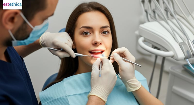 Proceso paso a paso de un relleno dental