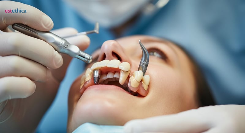 Processus de pose d'implant dentaire