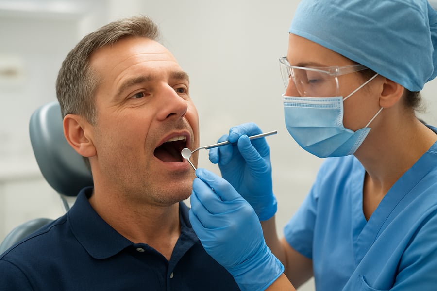 Professional Dental Crown Inspection Process