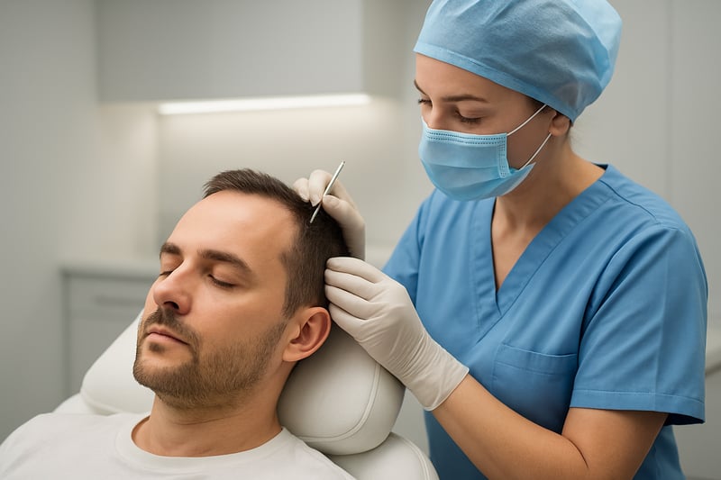 Professioneller Ablauf der Barttransplantation
