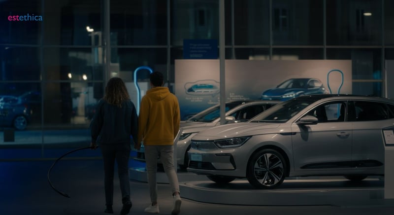 Coche eléctrico en funcionamiento