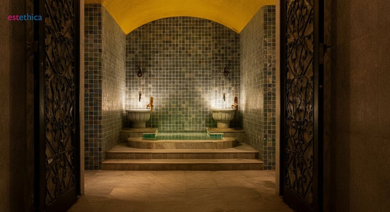 Interior de un Hamam tradicional, experiencia de relajación única