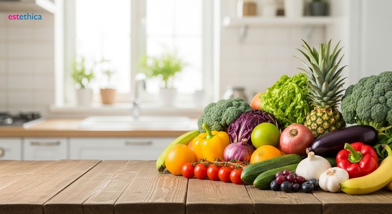 Imagen de alimentos saludables para una dieta balanceada