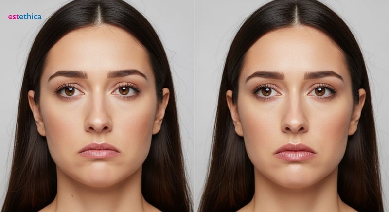 Lifting lèvre supérieure: Avant-Après