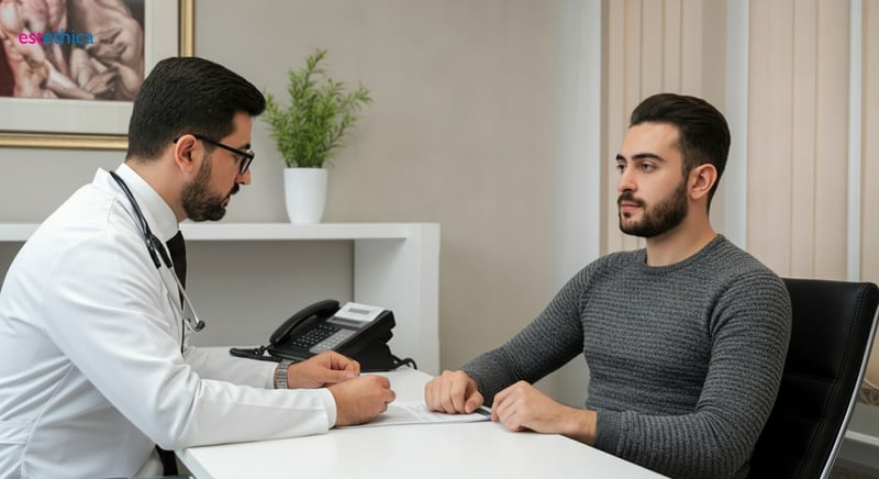 Illustration de la gynécomastie chez l'homme