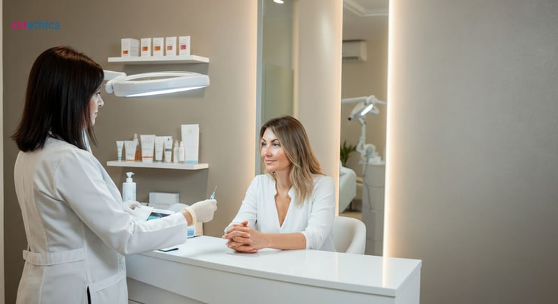 Femme recevant un traitement de médecine esthétique
