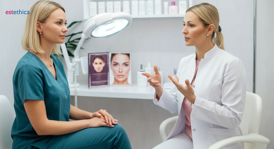 Femme recevant un traitement de médecine esthétique