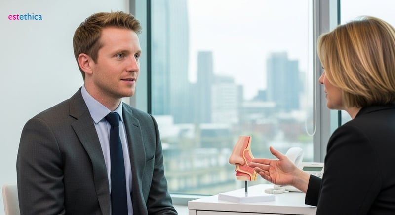 Rhinoplasty nose job illustration