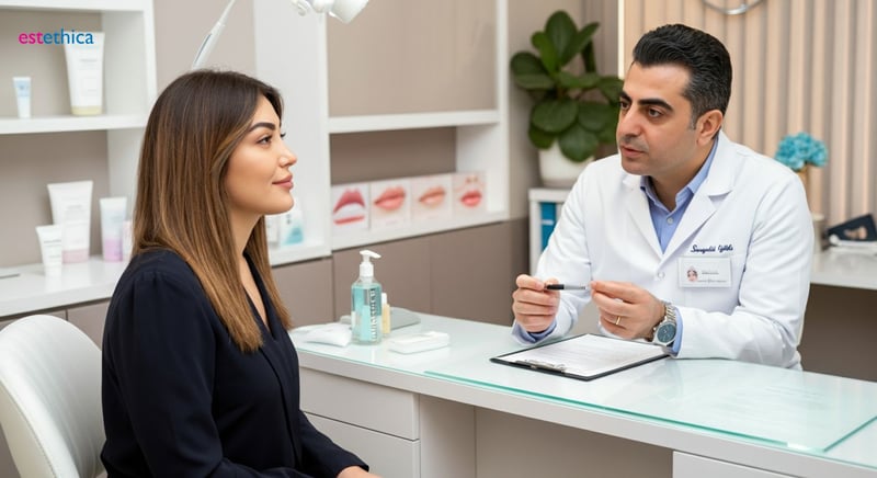 Surgical lip lift procedure for smile enhancement