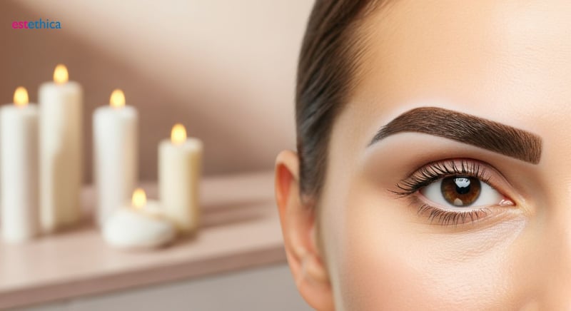 Eyebrow micrografting technique close-up