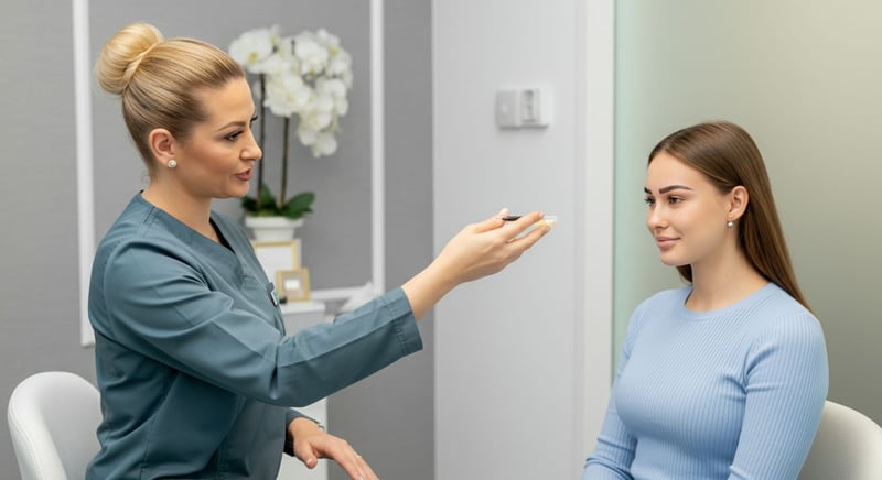 Eyebrow restoration procedure illustration
