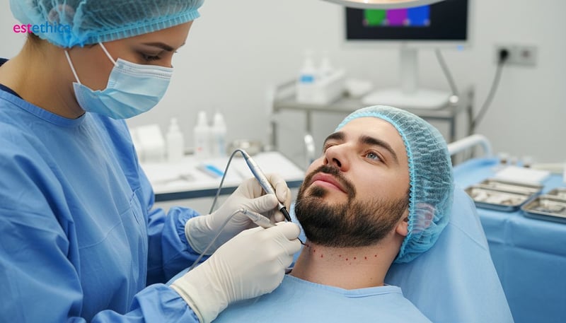 Denser Beard Implantation with Hair Follicles