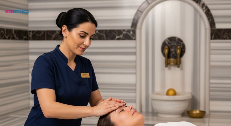 El ritual del masaje con espuma en un auténtico hamam