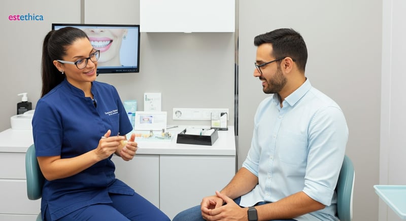 Dental implants osseointegration process with jawbone