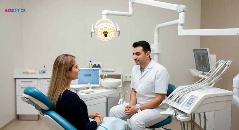 Dental implants osseointegration process with jawbone