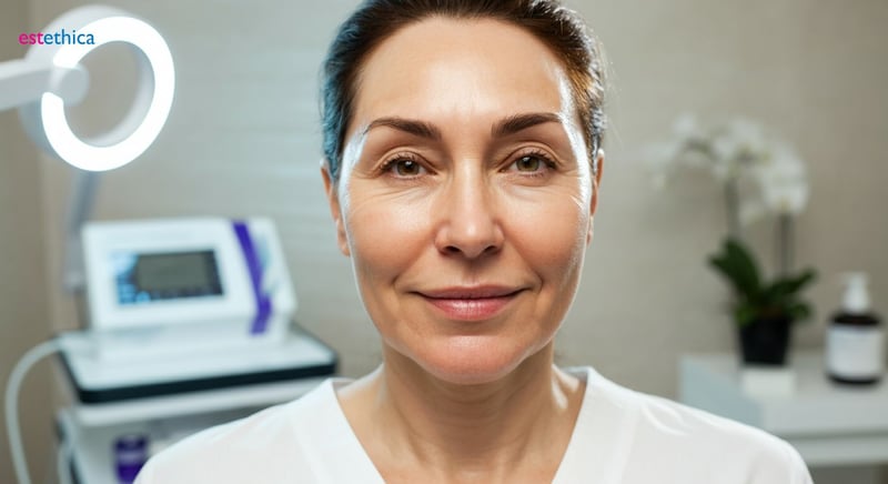 Woman applying skincare product for radiant glow