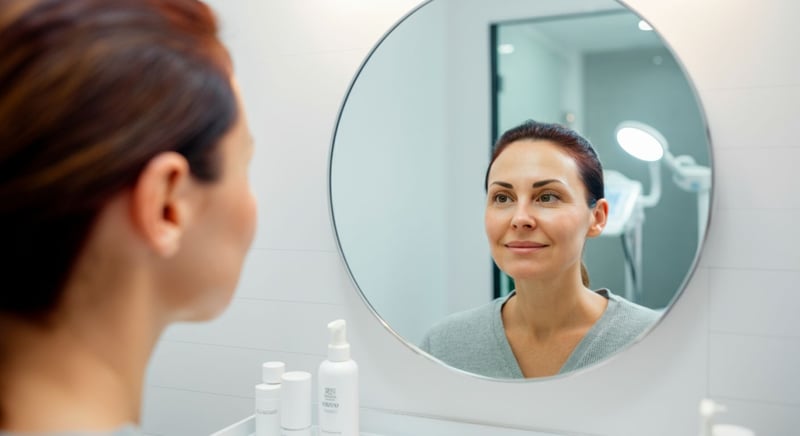 Femme recevant un traitement esthétique personnalisé