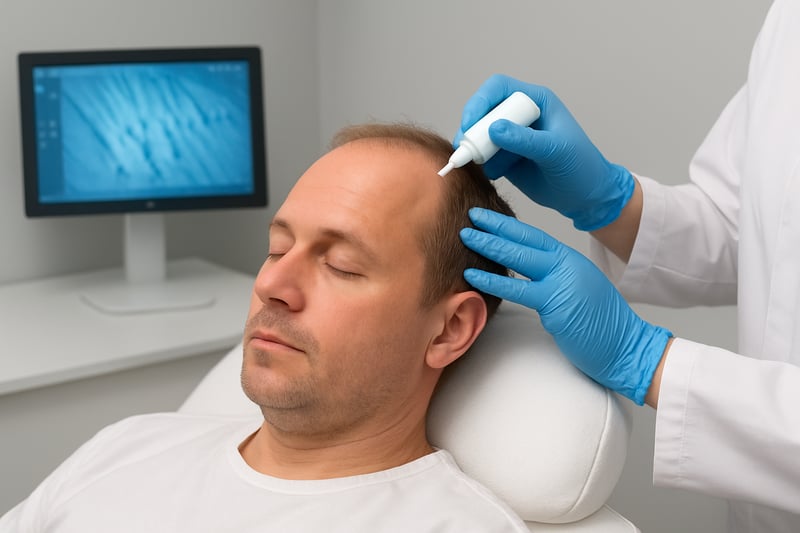 Undergoing Non-Surgical Hair Regrowth Treatment at Estethica Global