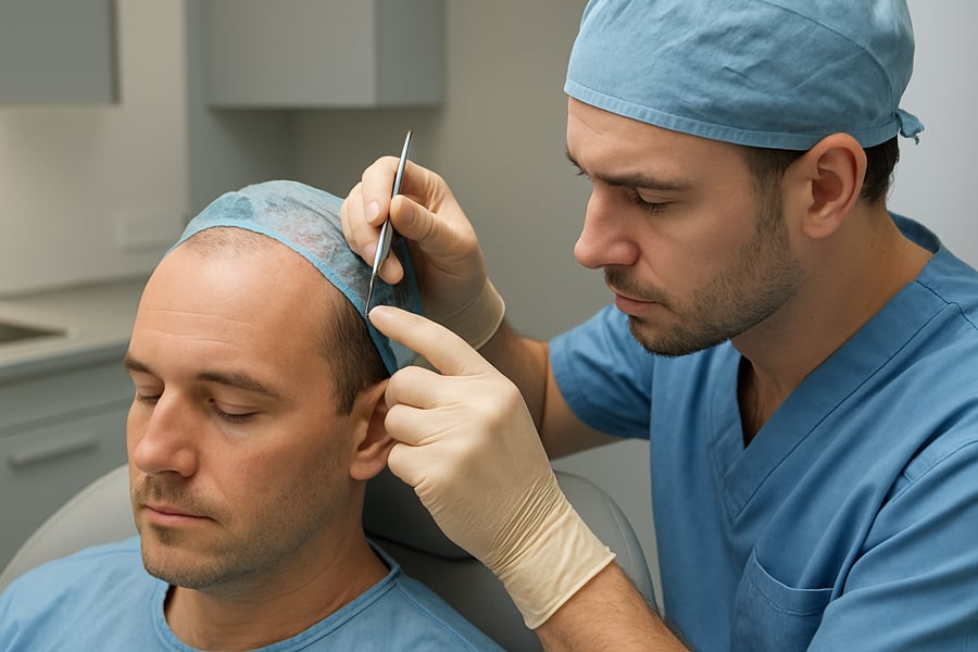 Undergoing Professional Hair Restoration Surgery