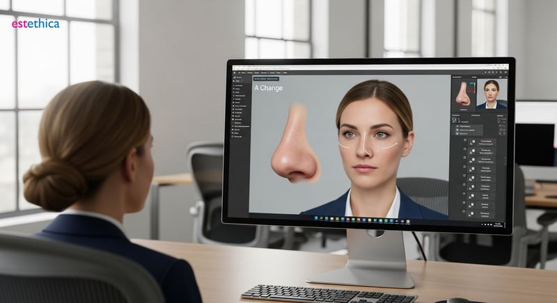 Rhinoplasty: Nose reshaping illustration