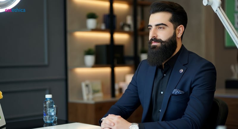 Beard transplant evolution: sparse to stylish transformation