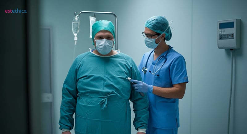 Gastric surgery recovery journey illustration