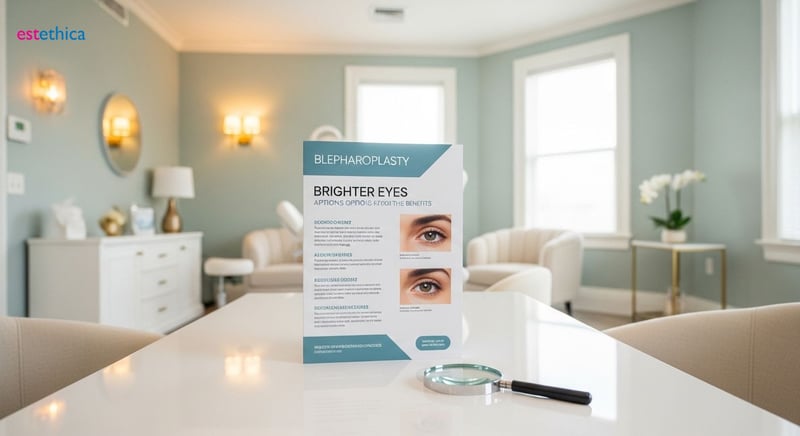 Upper and lower eyelid surgery options illustration