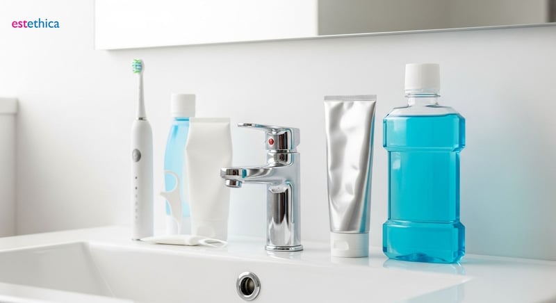 Variety of dental products for oral care
