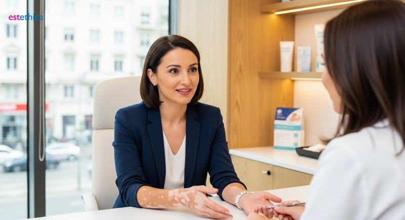 Vitiligo: Piele afectată de vitiligo